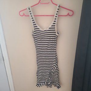 Super Cute Mink Pink, Black and white stripped dress